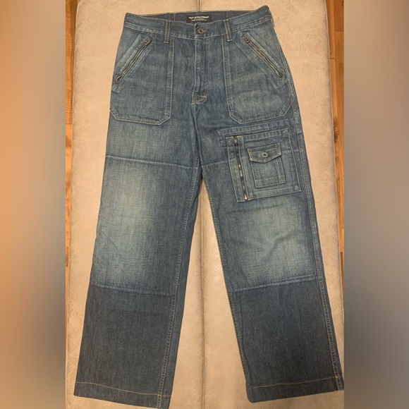 VINTAGE Ralph Lauren Polo Jeans Company Men Racer Surplus Cargo Jean Size 31